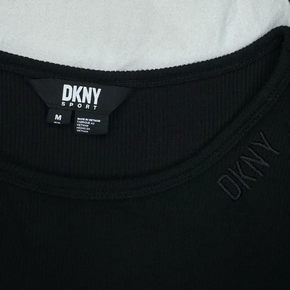 NWT - DKNY Dress Sport / Black / Medium / Pullover / Slim / Short Sleeve - Picture 4 of 11